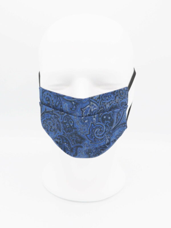 Masque en tissus - Paisley bleu marine