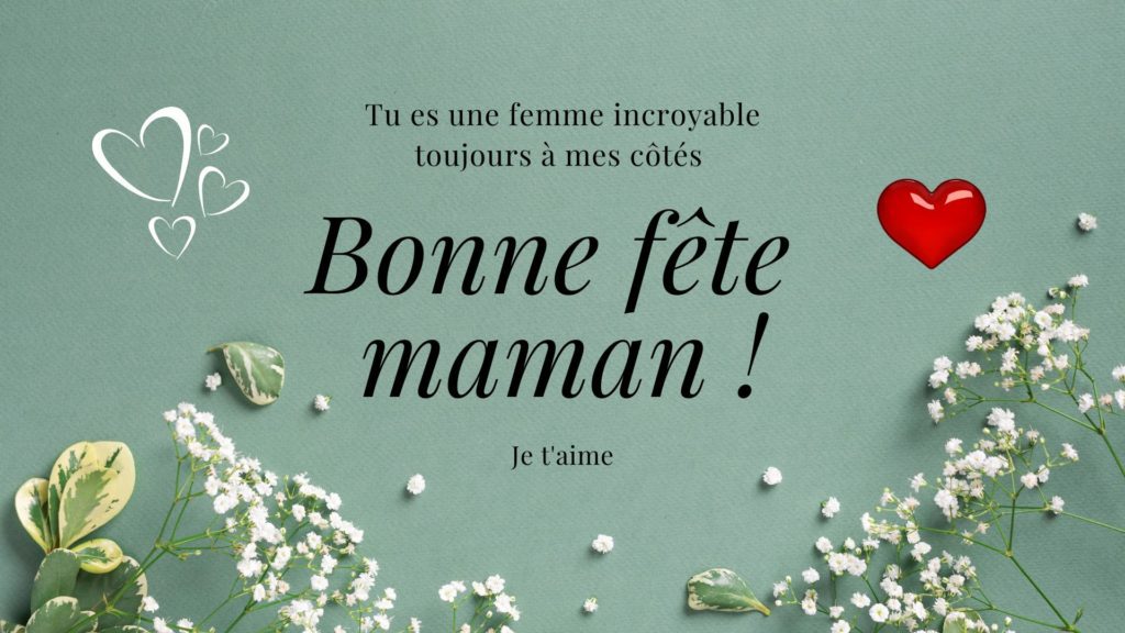 Carte pour souhaiter une bonne fête à une maman