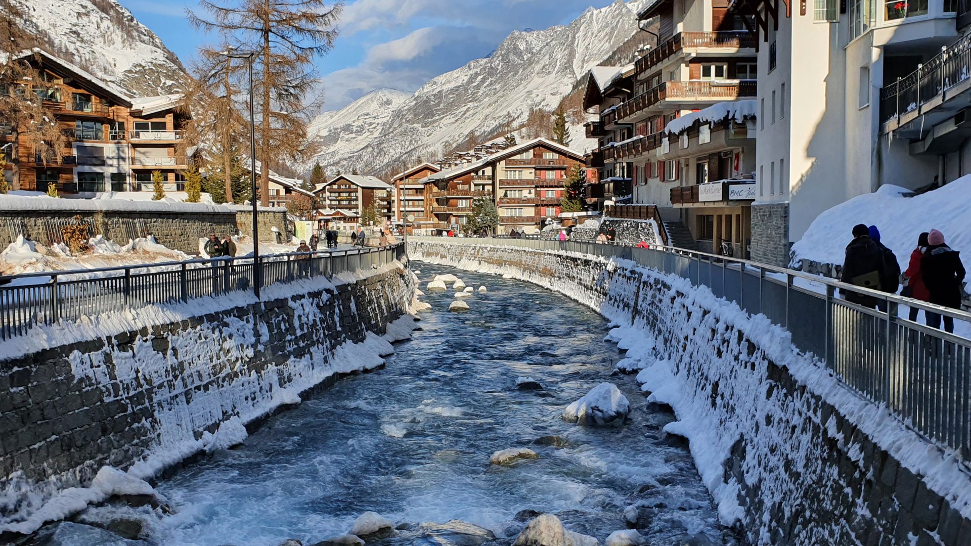 Centre ville de Zermatt en Suisse