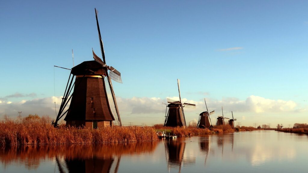 Moulins à Kinderdijk-Elshout - Pays-Bas