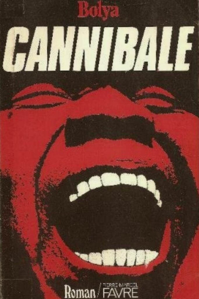 Couverture du livre Cannibale de Bolya Baenga, lauréat ex aequo du Grand Prix Littéraire d'Afrique 1986.