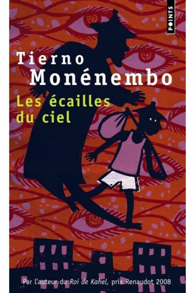 Couverture du livre Les Écailles du ciel de Thierno Monenembo, lauréat ex aequo du Grand Prix Littéraire d'Afrique 1986.