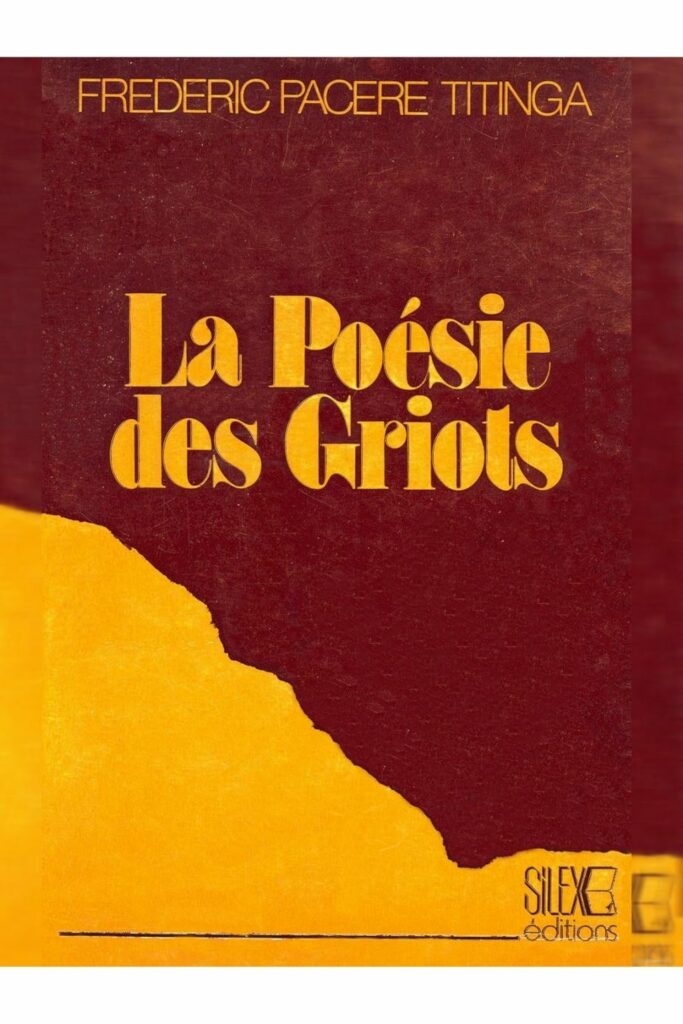 Couverture du livre La Poésie des griots. Poèmes pour l’Angola de Frédéric-Titinga Pacere, lauréat ex aequo du Grand Prix Littéraire d'Afrique 1982.