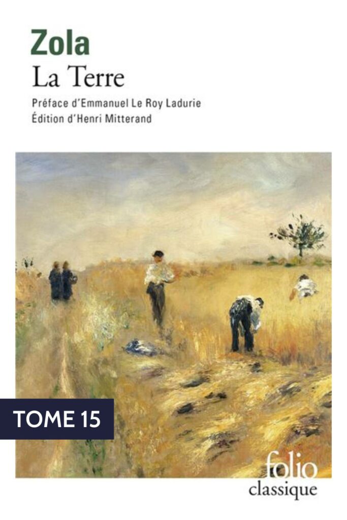 Couverture du livre "La terre" d'Emile Zola, quinzième tome des Rougon-Macquart