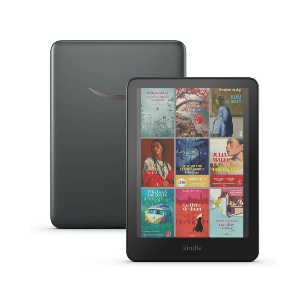 Kindle Colorsoft - Liseuse avec écran couleur 7 pouces, idéale pour les BD, magazines et annotations colorées.